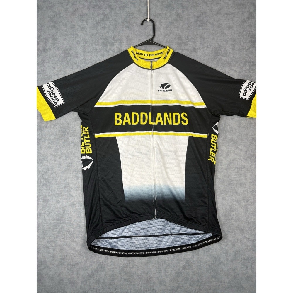 Voler Badlands Cycling Jersey 3XL USA Full Zip Sponsor Bike Shirt 3 Pocket